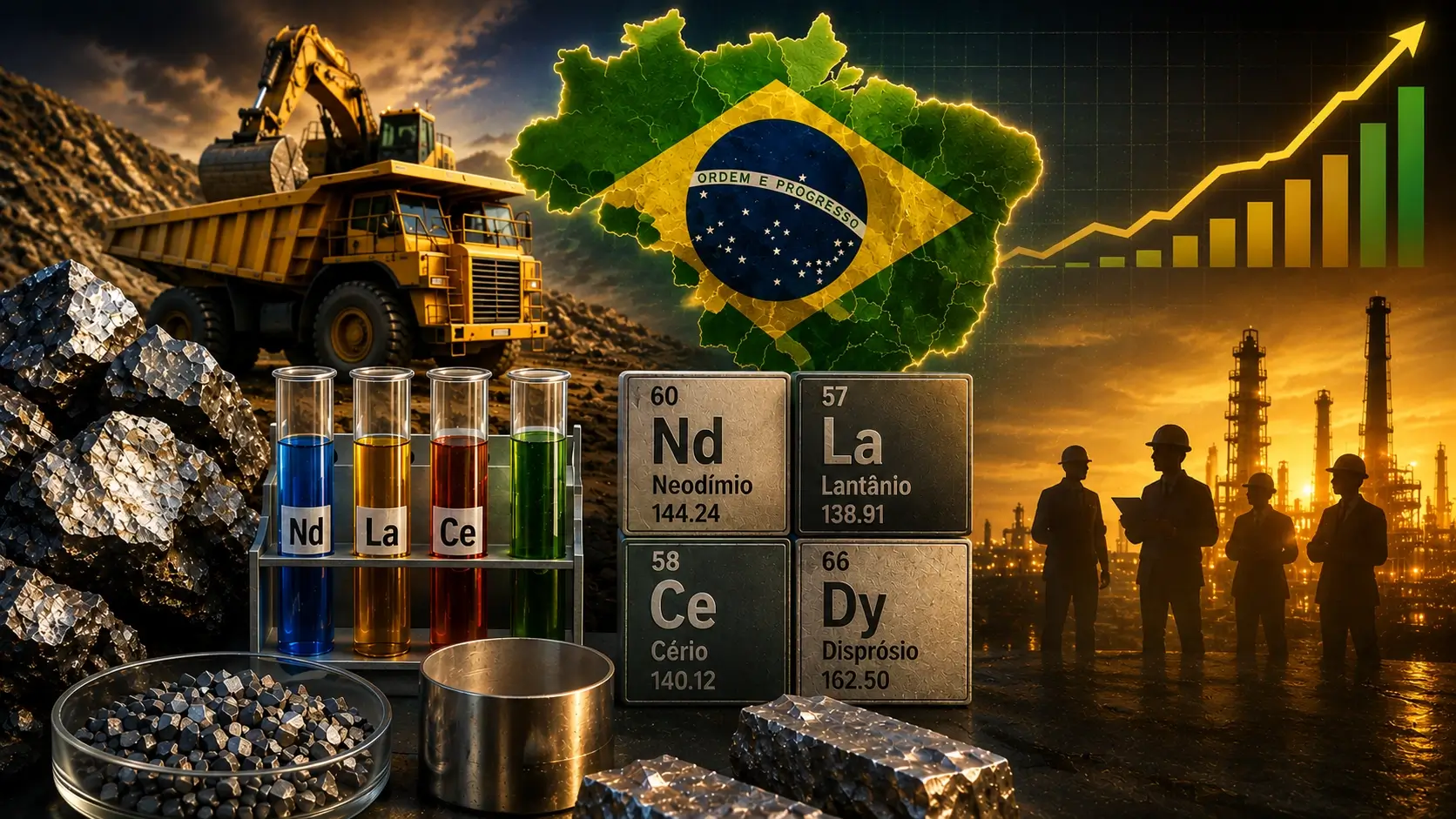 Terras-raras podem adicionar R$ 192 bilhões ao PIB brasileiro e gerar 750 mil empregos até 2050 com novos investimentos.