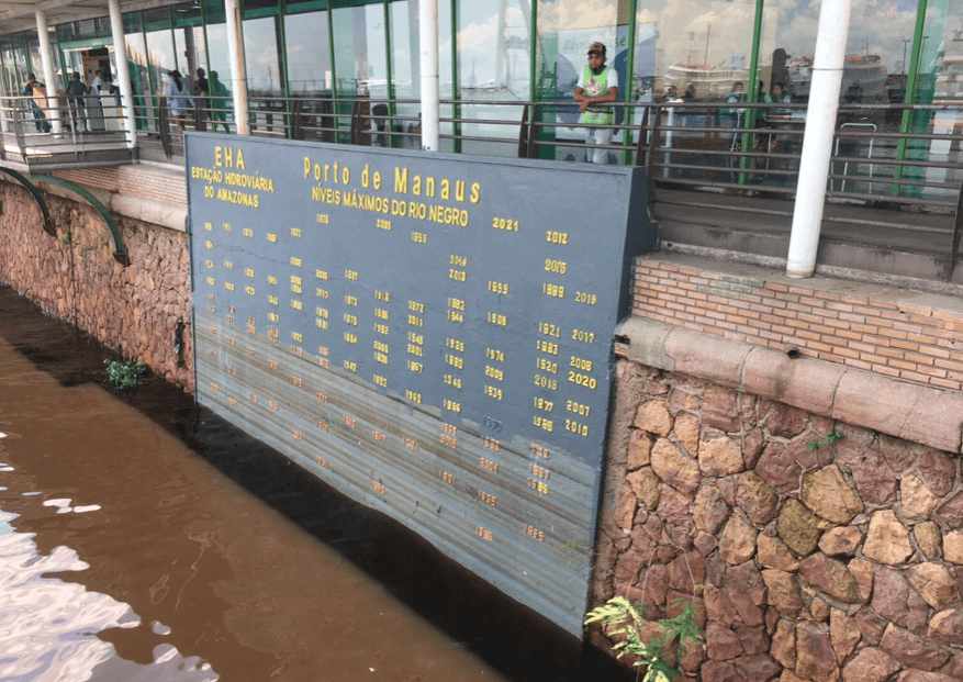 Nível do Rio Negro fecha agosto em 24,19 m em Manaus, 4,17 m acima de 2024, ano da maior vazante registrada.