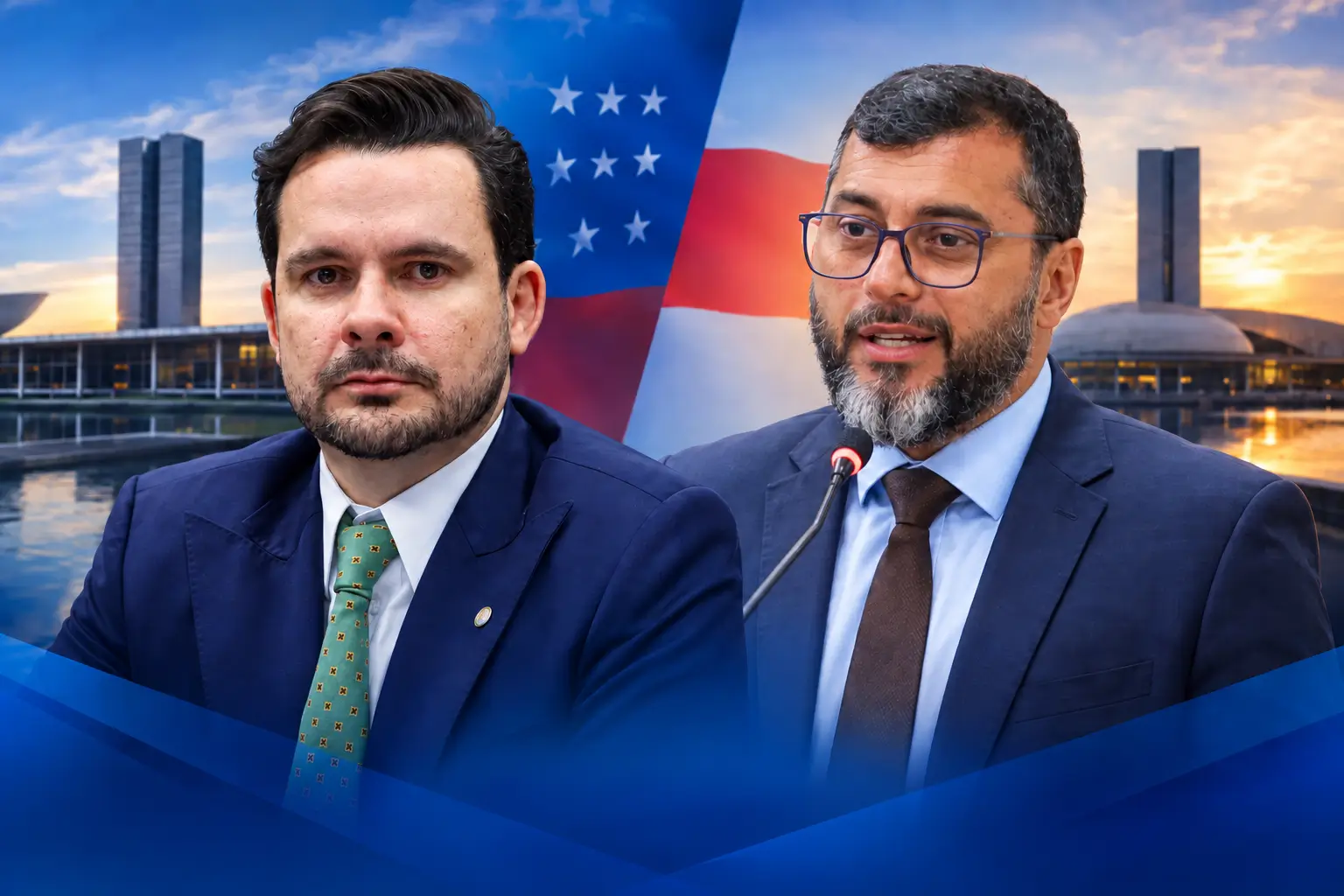 Alberto Neto e Wilson Lima disputam a segunda vaga ao Senado, segundo pesquisa Ipen/G6. Eduardo Braga lidera com 28,5%.