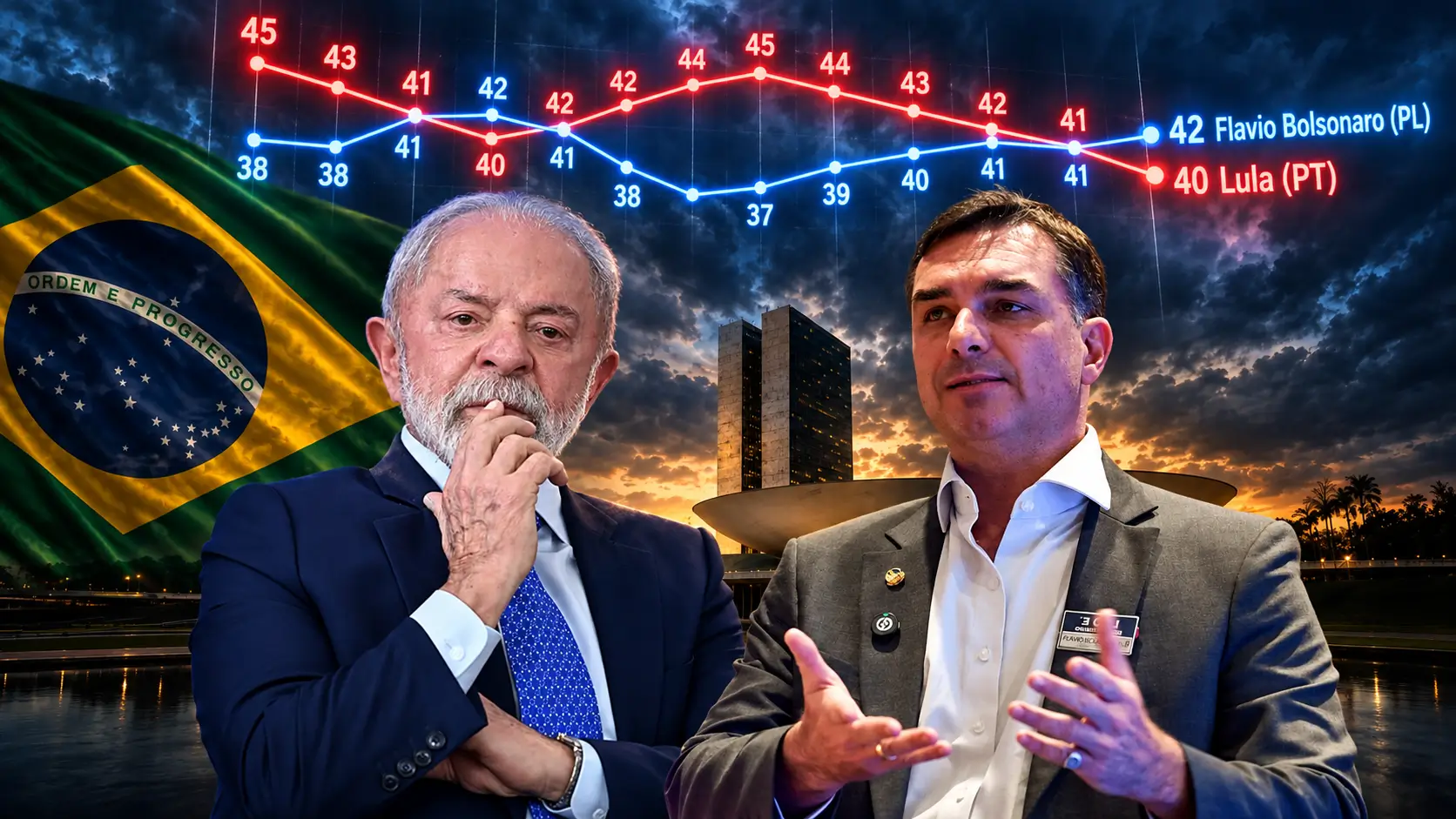 Pesquisa Quaest, Eleições 2026, Flávio Bolsonaro, Lula, Pesquisa eleitoral