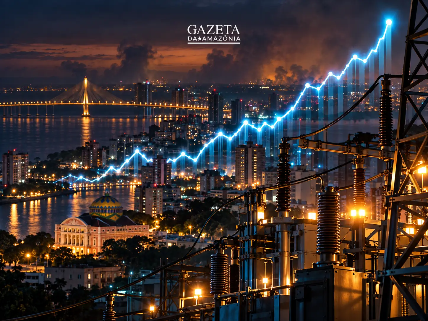 Consumo de energia em Manaus bateu recorde de 2.015 MW em meio ao calor intenso e à presença de fumaça na capital.