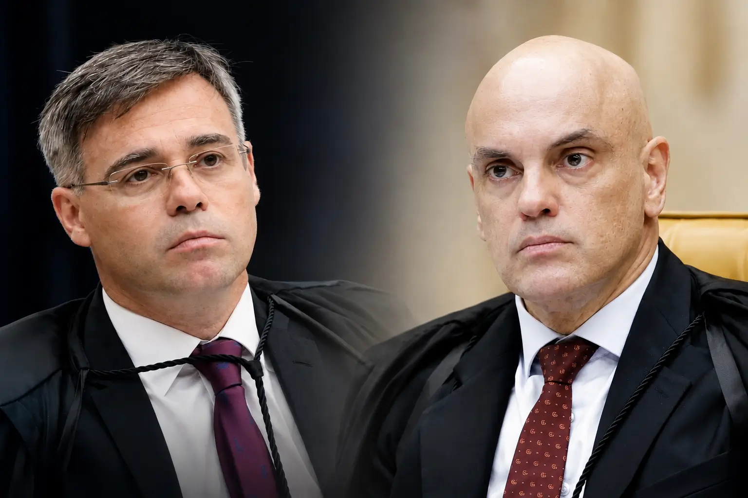 Ministro André Mendonça avalia pedir investigação contra Moraes ao presidente do STF e mapeia votos no plenário da Corte após novas denúncias.