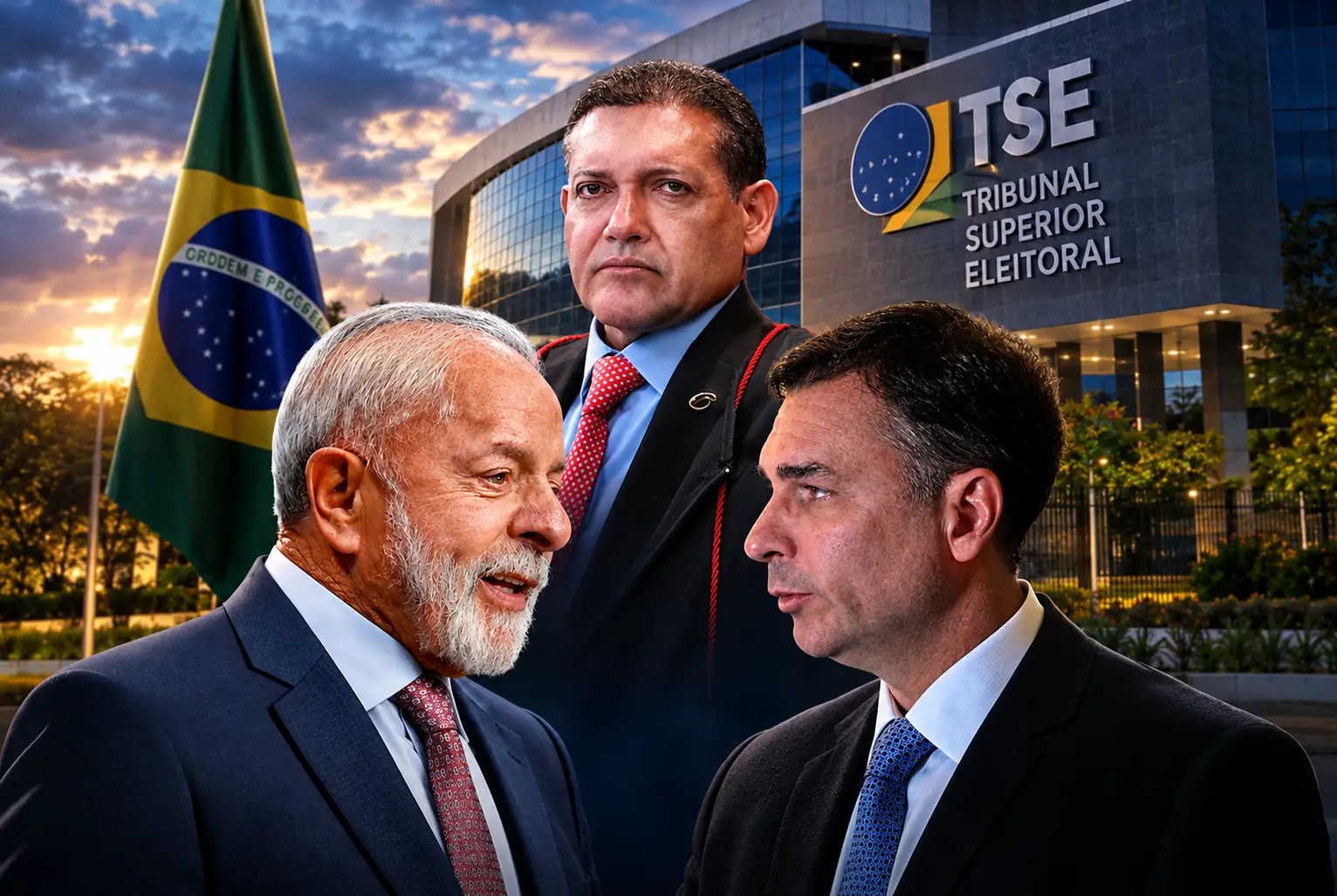 Nunes Marques toma decisões distintas sobre vídeos envolvendo Flávio Bolsonaro, Banco Master e Lula. Entenda os fundamentos adotados pelo TSE