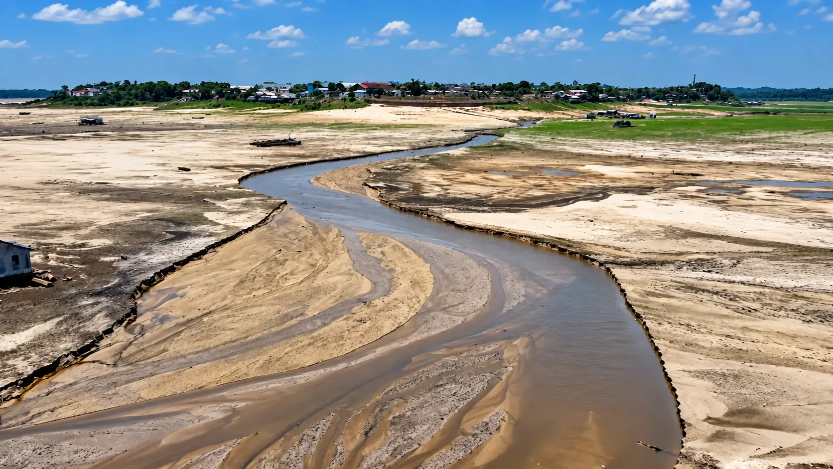 Vazante do Rio Solimões registra queda de 1,34 metro em sete dias em Manacapuru e já restringe acesso a comunidades no Amazonas.