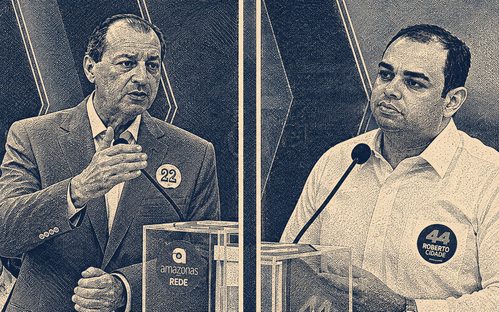Roberto Cidade e Omar Aziz