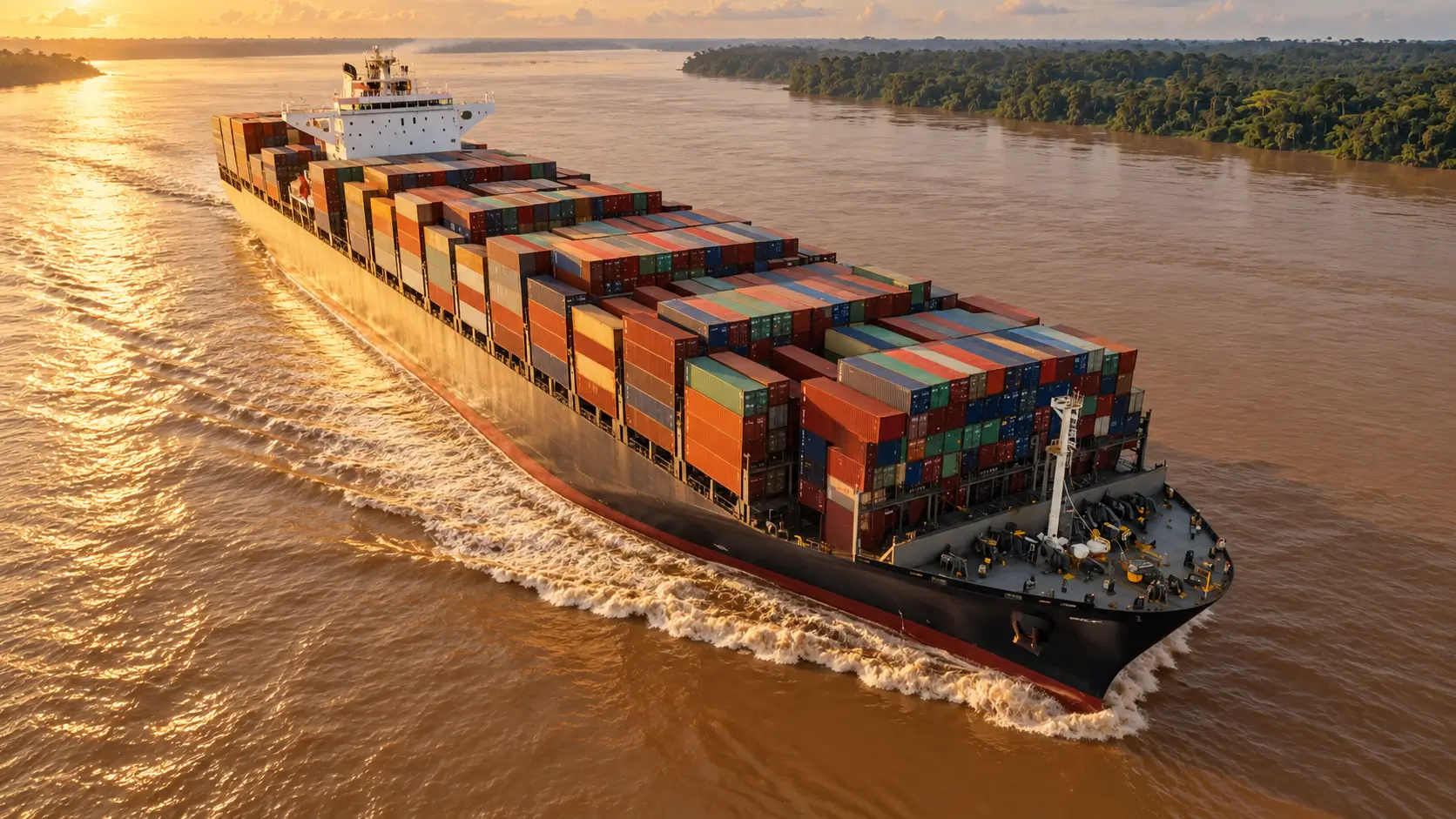 Frete para Manaus pode subir até 147% durante a seca, com queda de até 55% na capacidade dos navios, aponta estudo da Abac.