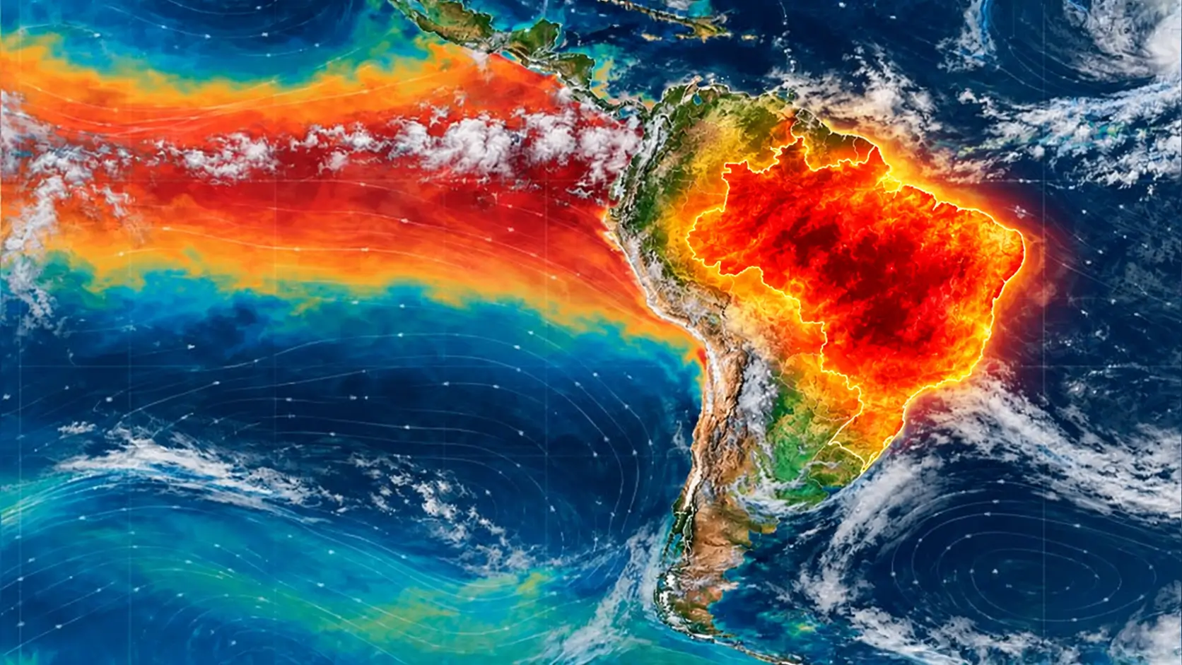 El Niño pode causar 13,3 mil mortes por calor no Brasil até fevereiro de 2027, segundo projeção do Climate Impact Lab.