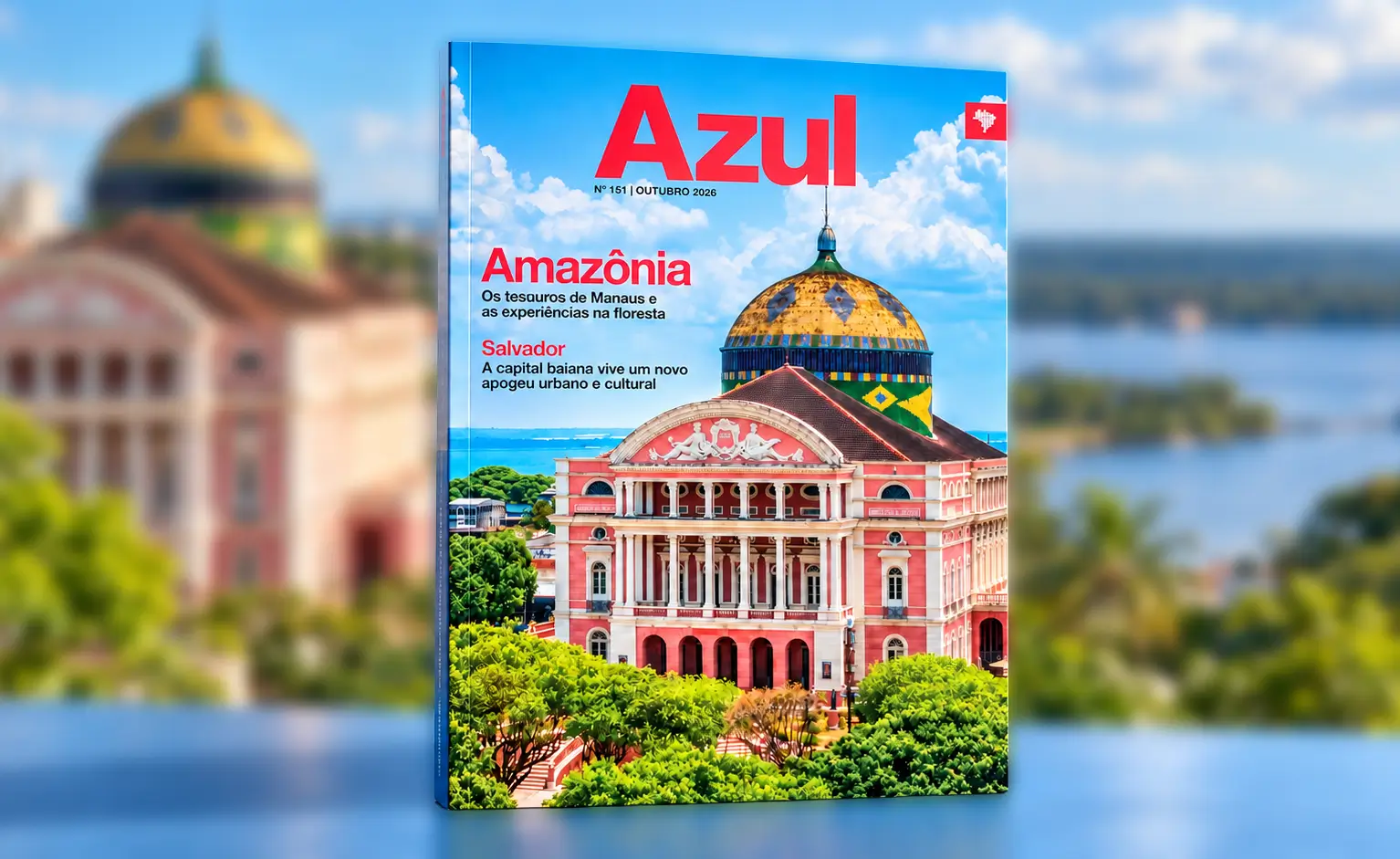 Manaus ganha destaque na Revista Azul, com reportagem de dez páginas sobre turismo, gastronomia, cultura e natureza na capital amazonense.