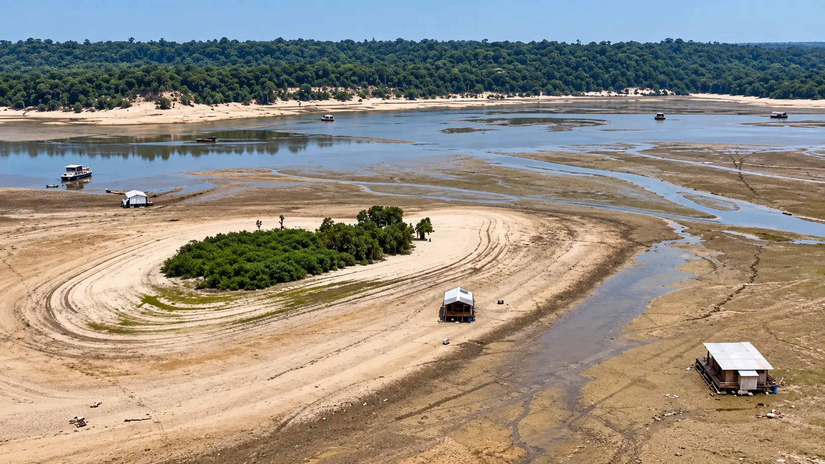 Seca no Amazonas deixa 22 municípios em situação de emergência. Outros 18 estão em alerta e 13 em atenção, segundo a Defesa Civil.